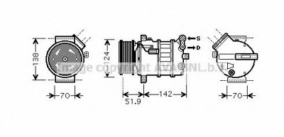 AVA QUALITY COOLING alk112 -  Компрессор, кондиционер